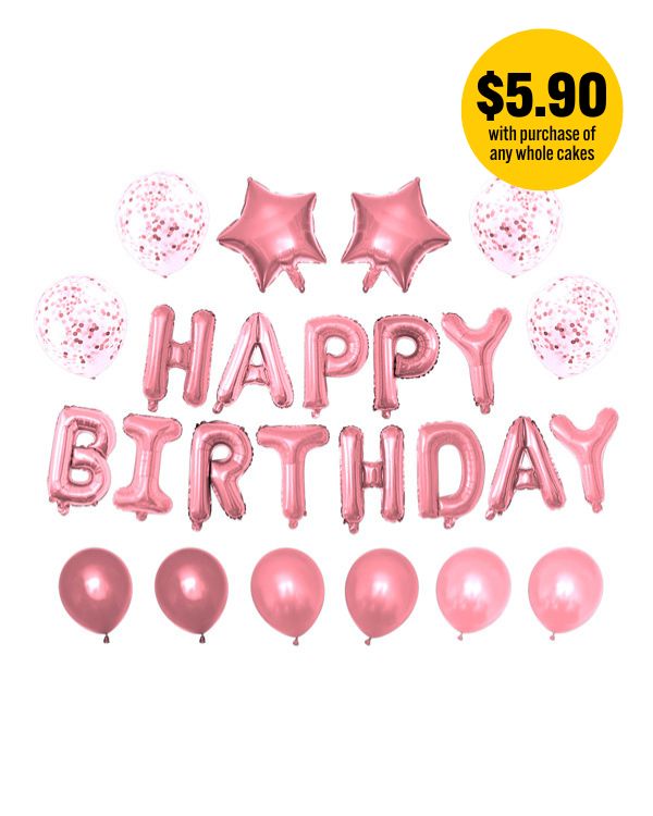 Happy Birthday' Balloons Set (Pink) – Cat & the Fiddle