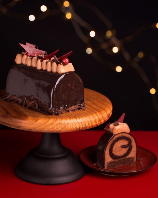 Dark Chocolate Log Cheesecake