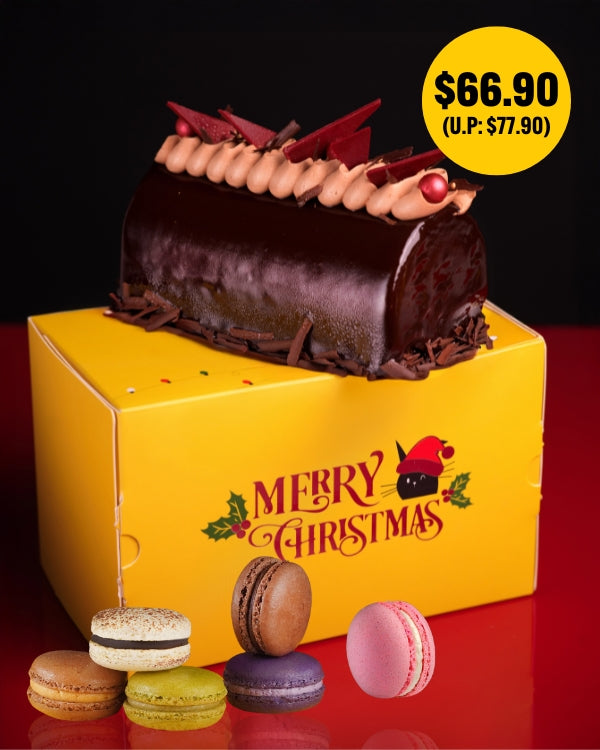 Macaron Feline (1.0) + Dark Chocolate Log Cheesecake