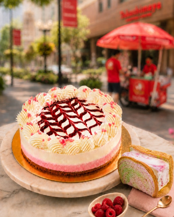 Raspberry Ripple Cheesecake