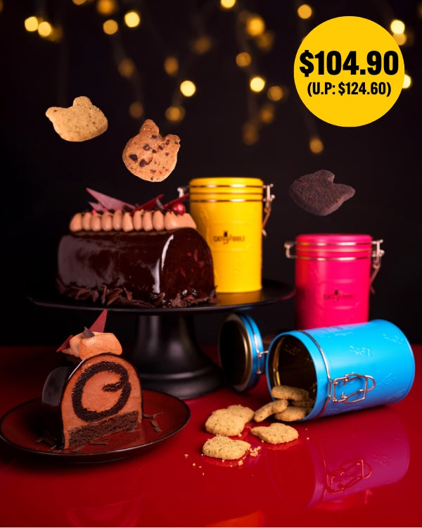 Christmas Cookie Tin Trio + Dark Chocolate Log Cheesecake