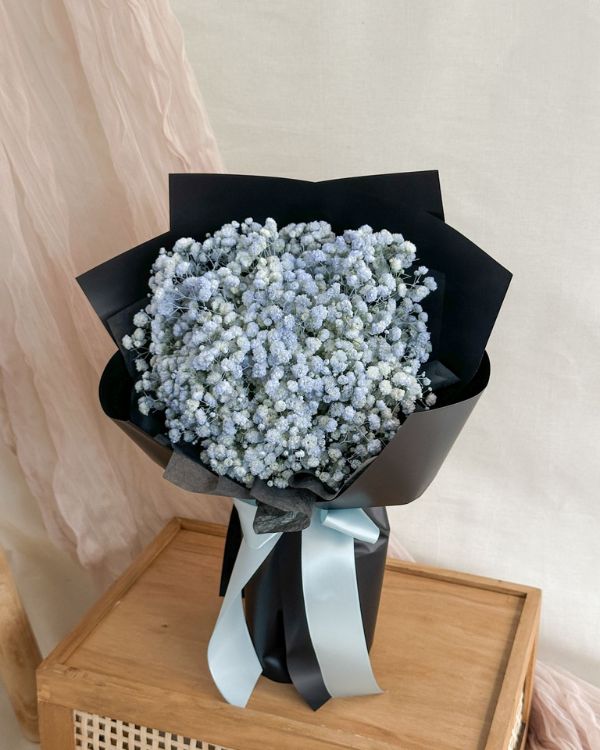 Blue Baby Breath Bouquet (Fresh Flowers)