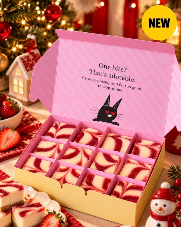 Sweet Strawberry Cheesecake Cube Gift Box (Box of 12)