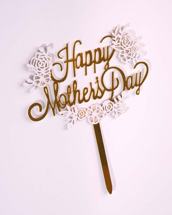 'Happy Mother's Day' Topper (Gold)