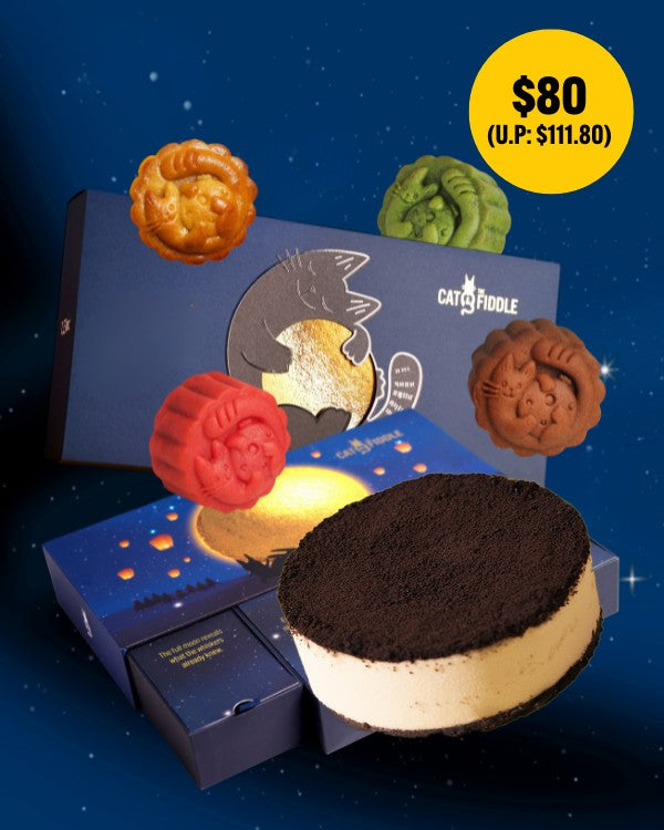 Cookies & Cream Cheesecake + Assorted Baked Mooncake Bundle