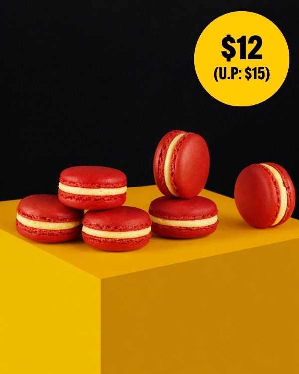 Red Velvet Macaron Feline
