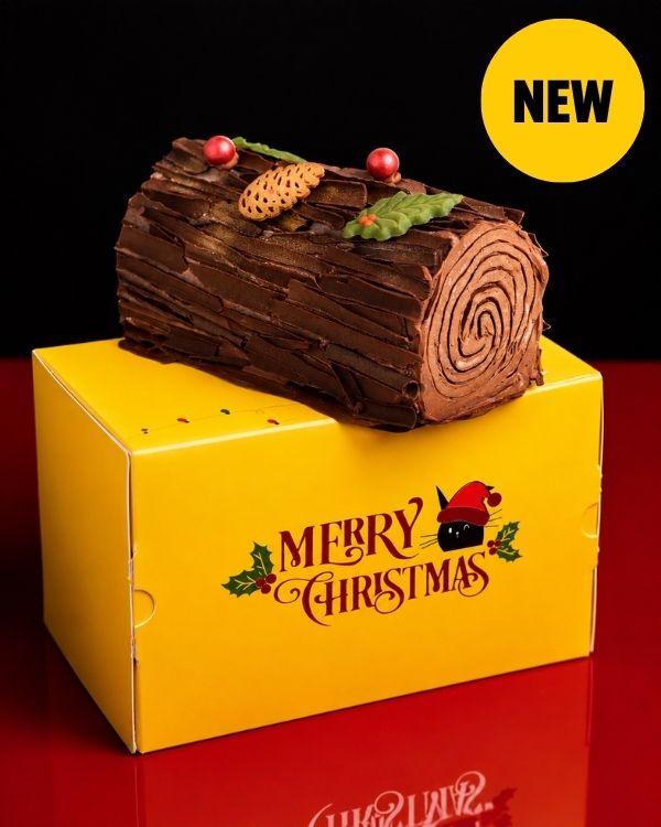 Chocolate Raspberry Log Cheesecake