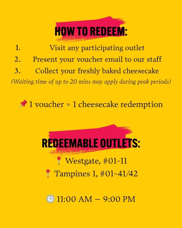 Freshly Baked Basque Cheesecake Voucher