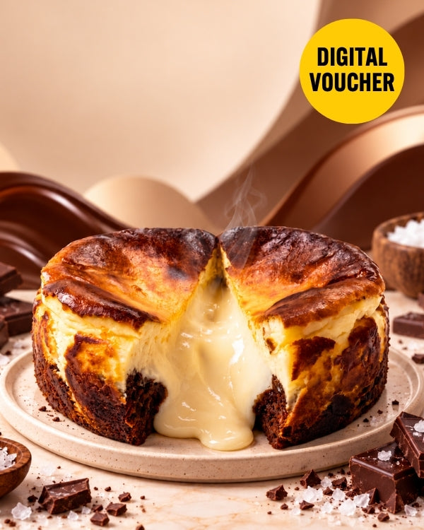 Dark Chocolate Sea Salt Cookie Basque Cheesecake Voucher