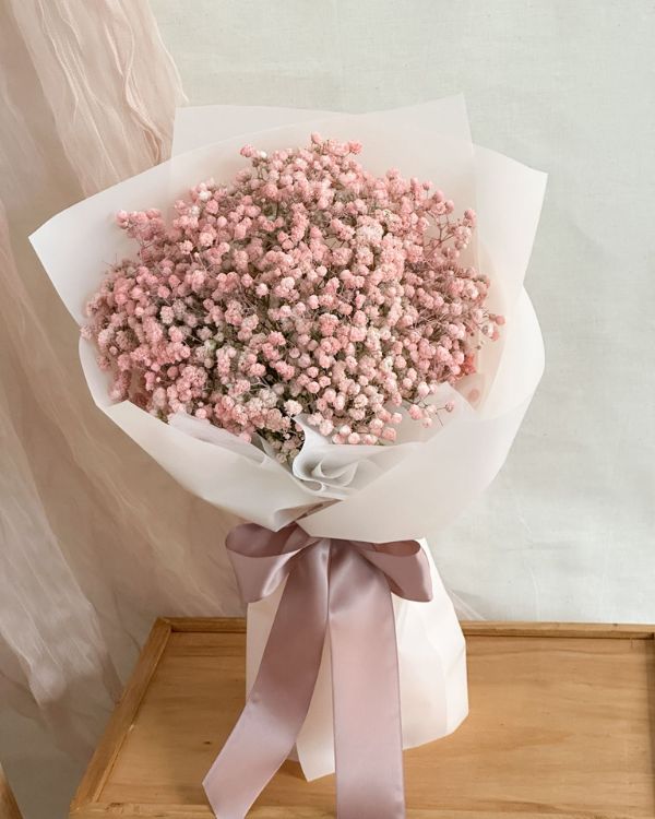 Pink Baby Breath Bouquet (Fresh Flowers)