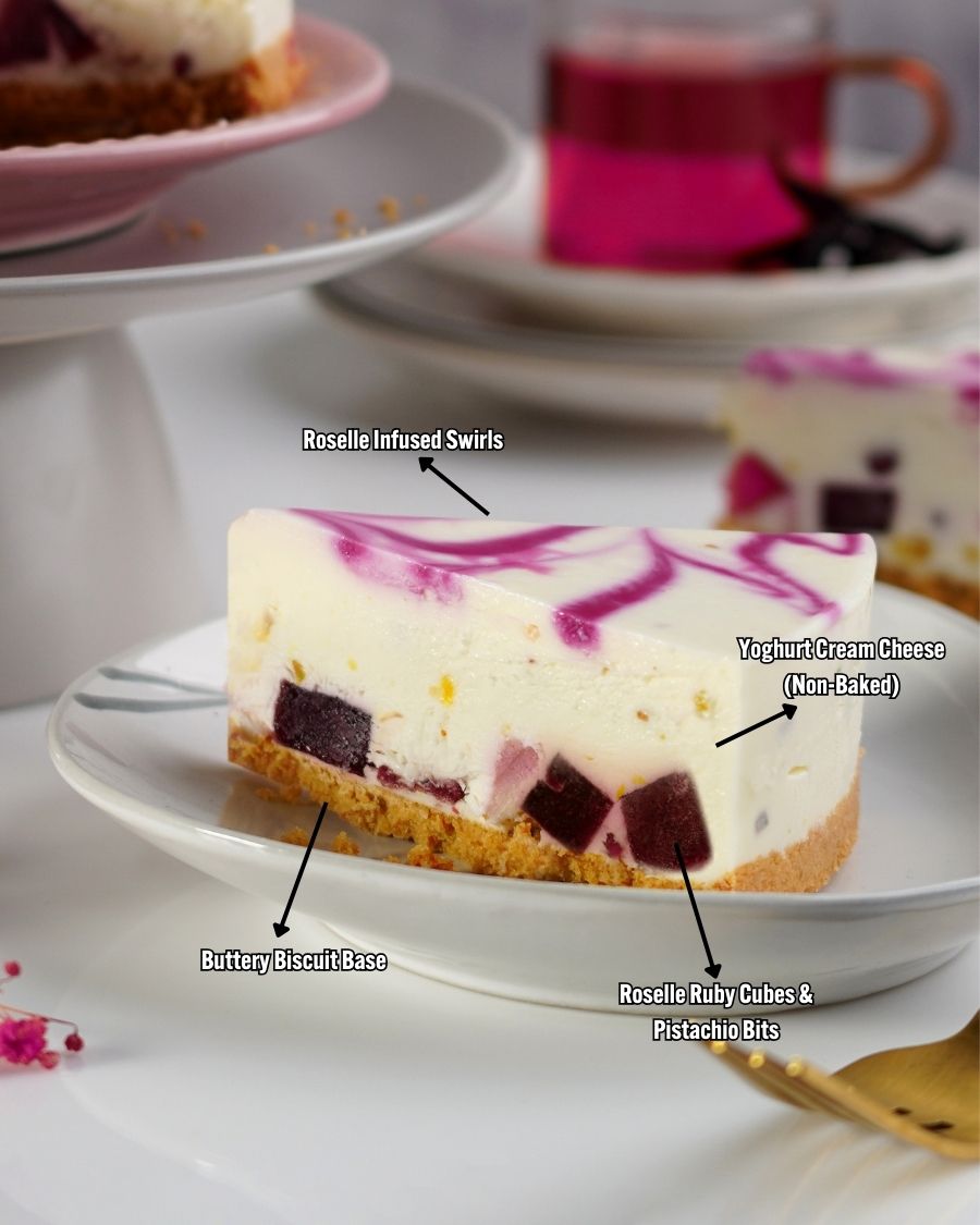 Roselle Yoghurt Cheesecake